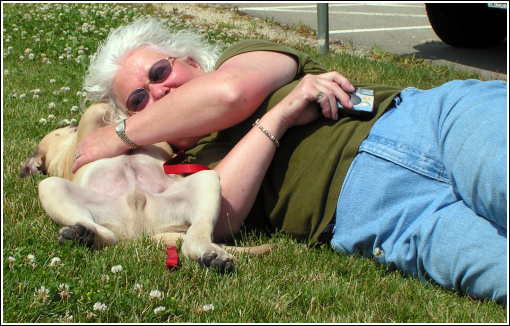 Puppy Bruce with Andree Azzam